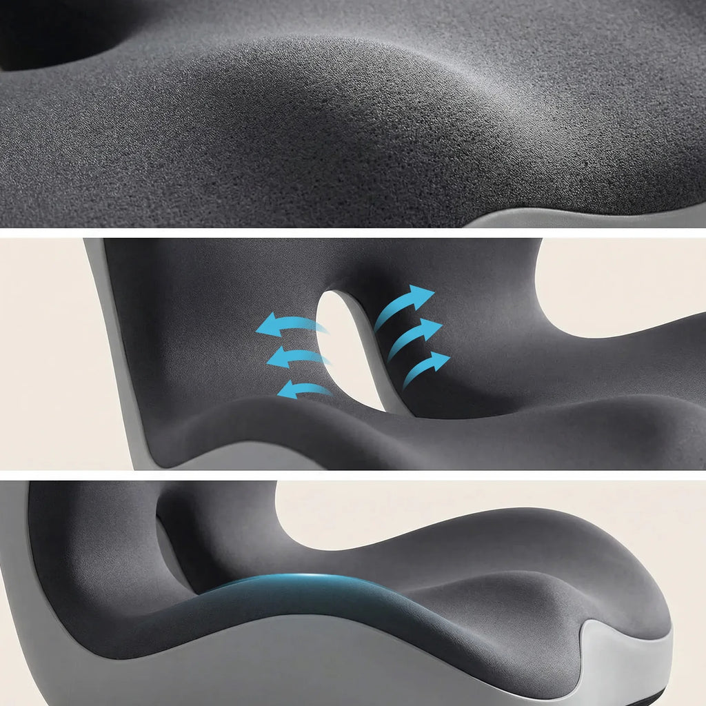 Driver's Seat and Back Cushion, One Piece Memory Foam for Truck Seats